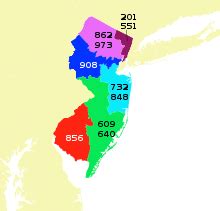 new jersey area code phone.